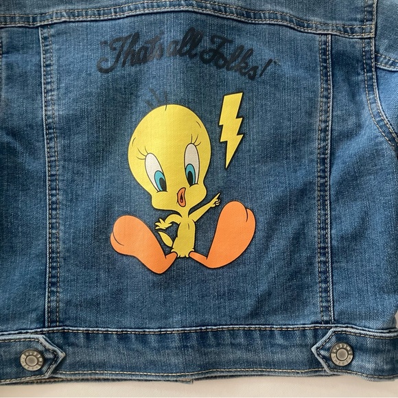 Looney Tunes Kids 4-5 Denim Jacket Tweetie Bird - Picture 3 of 7